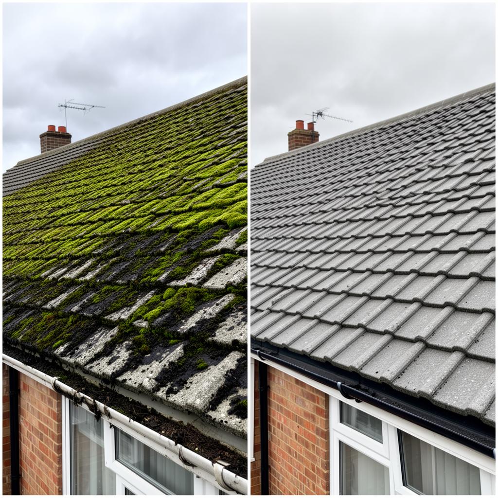Before and after roof clean — Sarah · Brentwood