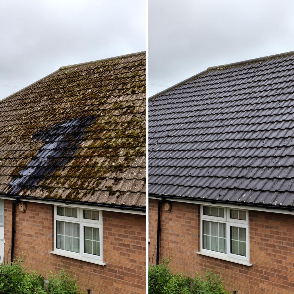Before and after roof clean — Mike · Chelmsford