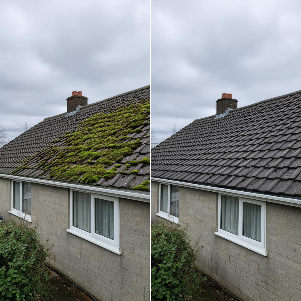 Before and after roof clean — Dave · Billericay
