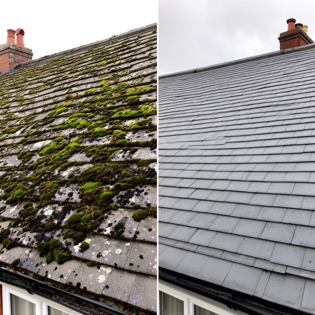 Before and after roof clean — Tom · Loughton